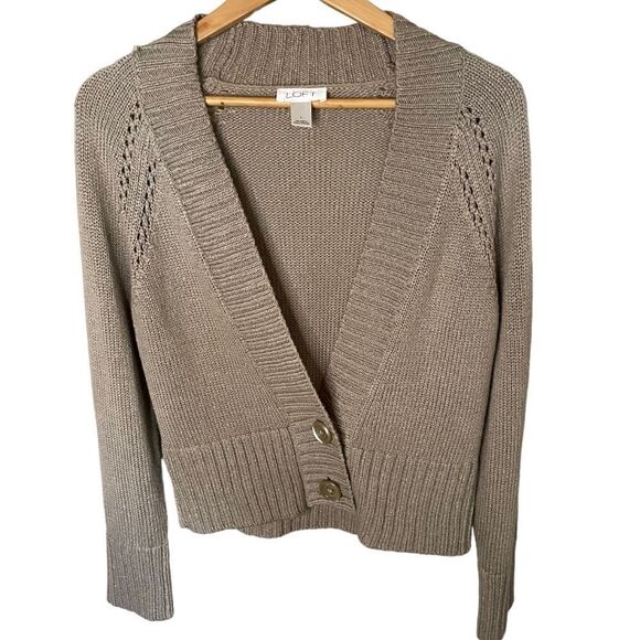 Loft Neutral Beige Sweater - Size Large - Picture 1 of 5